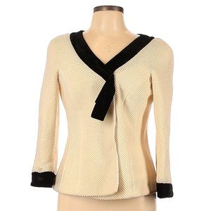 Armani Collezioni cream and black blazer